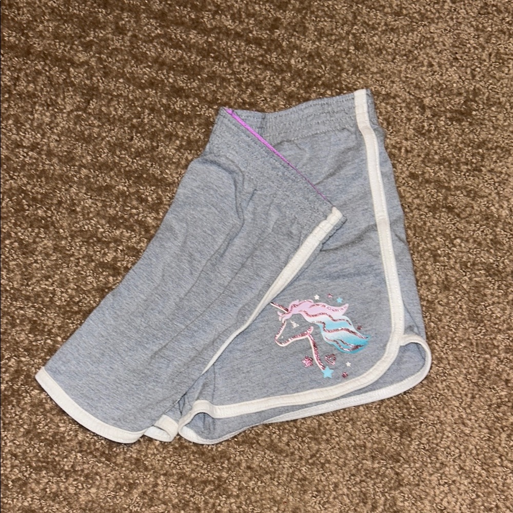 Wonder Nation Gray and Pink Athletic Shorts